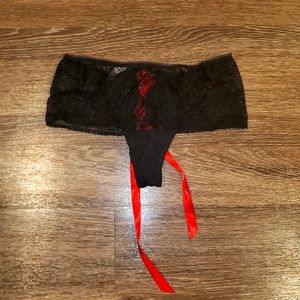💞Lace ribbon panty
